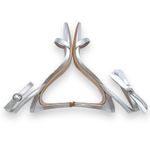 Deltan Miranda Leather Ankle Bow Strappy Dress Sandals Metallic Silver Size 9.5 Photo 11