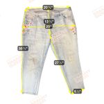 Boutique Women 22W Ankle Light Wash Floral Embroidered Jeans Feminine Streetwear Blue Photo 8
