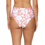 Raisin's  Bikini Bottom Reversible High Waist Floral Pink White M Photo 1