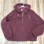 Old Navy  half zip womens sherpa purple hooded sz Medium Photo 9