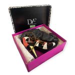Diane Von Furstenberg  Leather Colorblock Lace-Up Heels Size 6.5 Photo 2