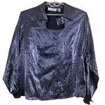 Blue Diamond Plus Metallic Silver Sparkles Shirt Silver Size undefined Photo 0