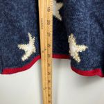 Tiara International Vtg Cardigan M American Flag Full Zip Collar Sweater USA Photo 7