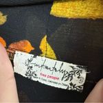 Free People Black Orange Floral Monday Morning Kimono Duster Size XS/S Photo 5