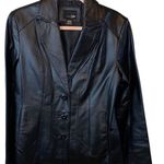 East 5th  Black Genuine Leather Coat Photo 0