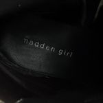 Madden Girl  Cream Black Snakeskin Combat Boots Size 8.5 Lace Up Zip Chunky Heel Photo 1