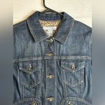 Chico's Chico’s Denim Woman’s Dark-washed Casual Outerwear Jean Jacket Size 1 (Medium) Photo 1