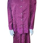 Vintage In The Mood Burgundy Skirt Set (18) Red Photo 1