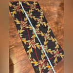 Oscar de la Renta  Black Silk Scarf with Cherry Floral Accents Photo 5