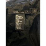DKNY Coat Womens Medium Black Jacquard Wool Blend Long Button Up Lined Elegant Photo 8