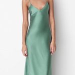 ZARA  Dress wedding emerald green Slip Midi Satin Effect Maxi Coctail Party Photo 15
