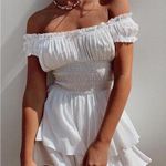 Princess Polly  White Off-Shoulder Mini Dress Photo 0