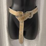 GOLD & SILVER SPARKLE BELT WITH SILVER TONE BUCKLE. SZ: XL Photo 0
