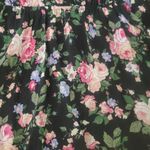 Forever 21 Floral Black and Pink Sleeveless Dress Size Large Super Light  Cute Back Photo 2