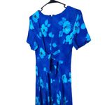 Sag Harbor Blue Floral Pattern Short Sleeve Maxi Dress 90s Vintage Womens Large Photo 6