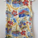 Vtg Weekend Traffic Sleeveless Top Beach Island Hula Girl Floral Stretch Sz M Size M Photo 9