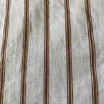 Love Crazy women's medium brown and white striped v-neck lined casual romper Photo 11