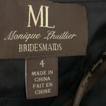 Monique Lhuillier Monique Lhullier Bridesmaids Black Ruched Dress Photo 5