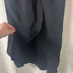 H&M Knot Detail Linen Blend Black Midi Skirt with Slit  Size 8 Photo 7