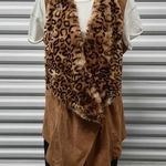Calesas Faux Fur Cardigan Sweater Size M Photo 0