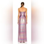 Retrofete Soleil Dress in Lilac Aurora Size XS Strapless NWT Cutout Maxi Rainbow Purple Photo 2
