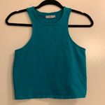 Tobi Teal Crop Top, Large Photo 1