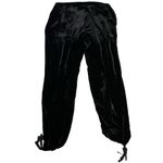 Joie ‎ Dyre Velvet Jogger Pant Ankle Crop Silk Blend Pull On Lounge Black XXS Photo 3