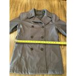 Gallery  double breasted nylon jacket grey coat size small petite Photo 2