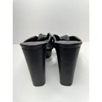 Open Edit Platform Sandals Size 8.5 Black Square Open Toe Knotted Heels Photo 5