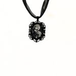 Handmade Alien Gothic Necklace with Pyrenees Puppy Photo 1