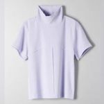 Aritzia Wilfred Meline Mock Neck Crop Top (Size M) Purple Size M Photo 1