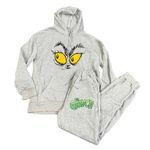 The Grinch 2 Piece Hoodie and Sweatpants Set in Gray, Size S Gray Photo 0