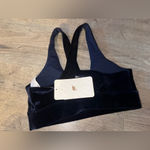 Fabletics NEW Oasis Twist VELOUR Royal Blue Sports Bra Small Photo 5