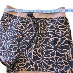 prAna Womens Floral Print Athletic Shorts Zipper Pocket Large No Liner Tan Black Photo 5