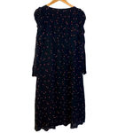 Hatch NEW The Stevie Long Sleeve Midi Dress Puff Sleeve Black Pink Floral 0 Size undefined Photo 3