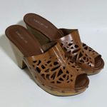 Francesca's Collections Indigo Rd. Kairri Cutout Platform Slides – Size 8½ Brown Photo 1