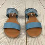 Sun + Stone Easten Slide Sandals 6M Blue Snake Skin Pattern $50 Size 6 Photo 2