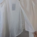 Gazelle White Embroidered Asymmetrical Tank Top Sheer Size M Size M Photo 10