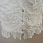 Jen's Pirate Booty x Free People Nalanda Mini Dress White Ruched Button-Down Photo 5