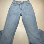Abercrombie & Fitch A&F Curve Love 90’s Slim Straight Criss Cross 26 Short Medium Wash Asymm Photo 4