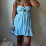 Sky to Moon Blue strapless dress  Photo 0
