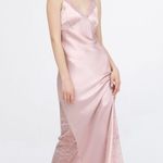 NEW LilySilk Full Length Silk Lacy Nightgown Size Small Pink Photo 0