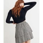 Madewell  Crewneck Long-Sleeve Tee Women's XS Black Fine Ribbed Supercrop NWT Photo 1