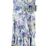 XScape Women's Floral-Print Rosette Ruffled Gown Size 12 Photo 0