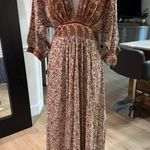 Aakaa Western Floral Paisley Maxi Dress, Size Small Photo 5