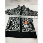 Womans Rachael Zoe Xs Gray Black White Animal Print Zip Up Cardigan Sweater Photo 4