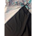 Beach Diva Womens Paisley Print Tankini Top Black Aqua Adjustable Straps Sz 22W Photo 2