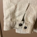 Chico's Linen Tweed Jacquard Jacket Blazer Zipper Beige Ivory Gold Size 1 Photo 4