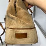 Coach VintageSuede Leather Satchel Bag Tan Brown Buckle Flap Closure Photo 8