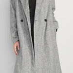 Old Navy  Gray Preppy Women's Double Breasted Coat Photo 0